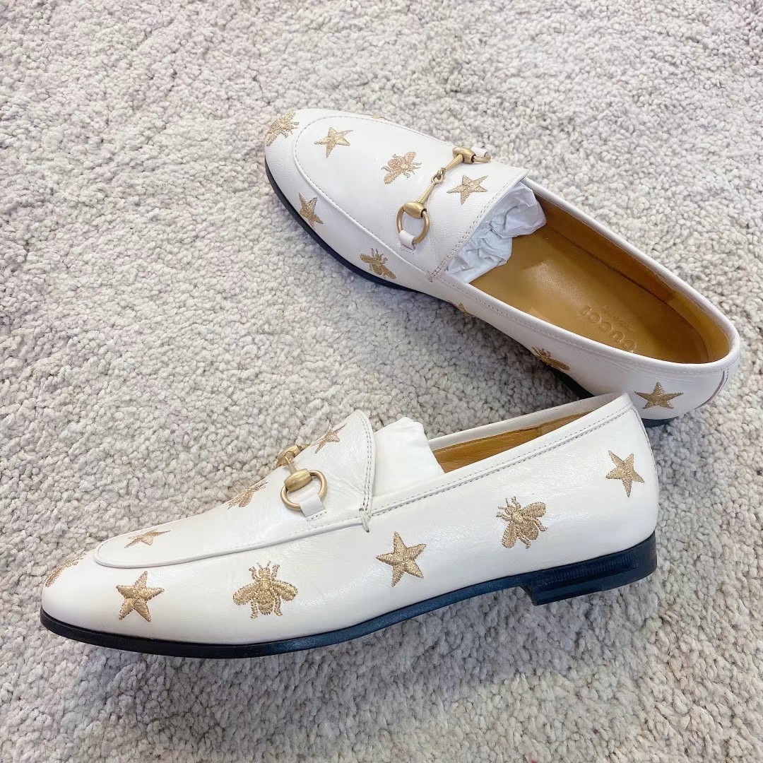 Gucci embroidered loafers size 38, versatile and comfortable to wear63440399007363111