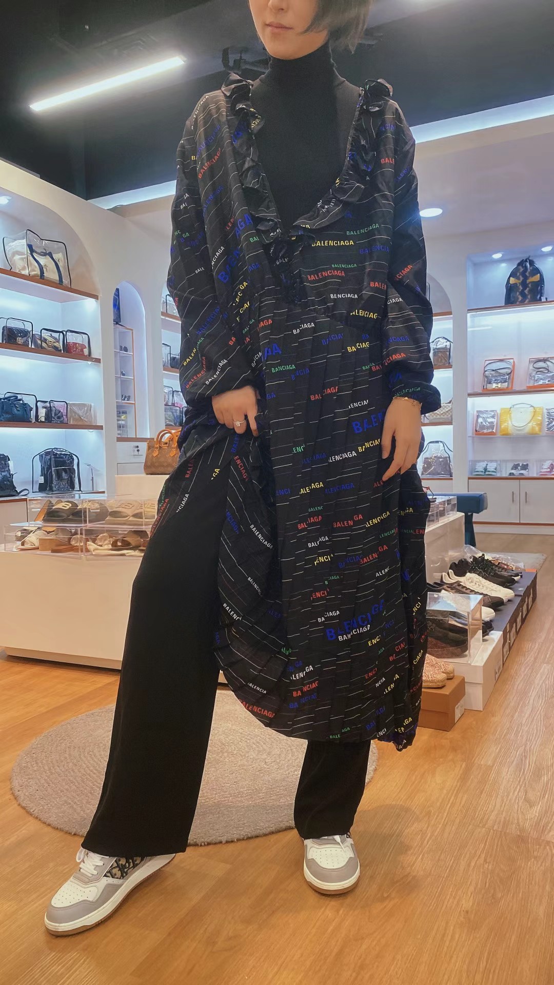 Balenciaga super cool silk dress size 36 loose fit63440397885443111