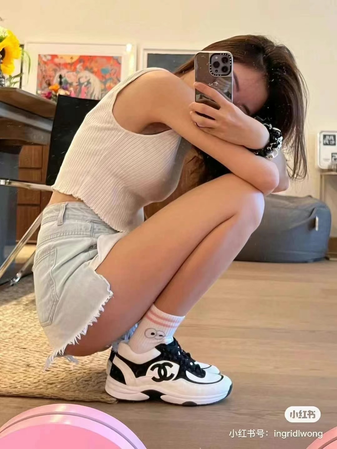 Chanel 22A best-selling black and white panda sneakers size 3663440396727939111