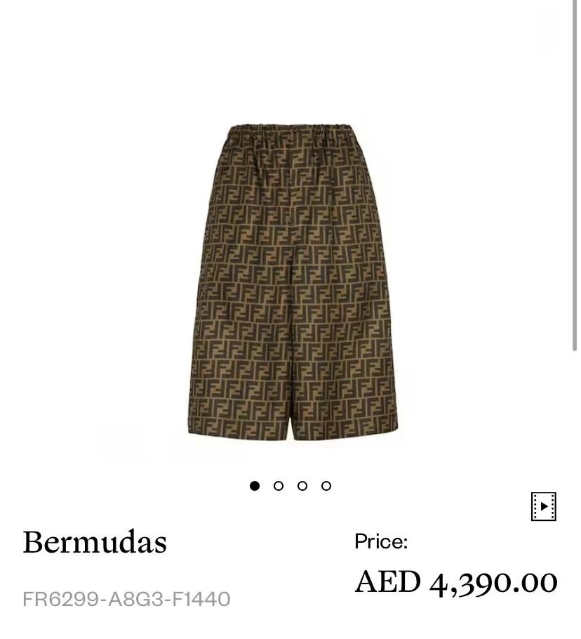 Fendi full logo shorts and pants, size 36XS63440374542465111