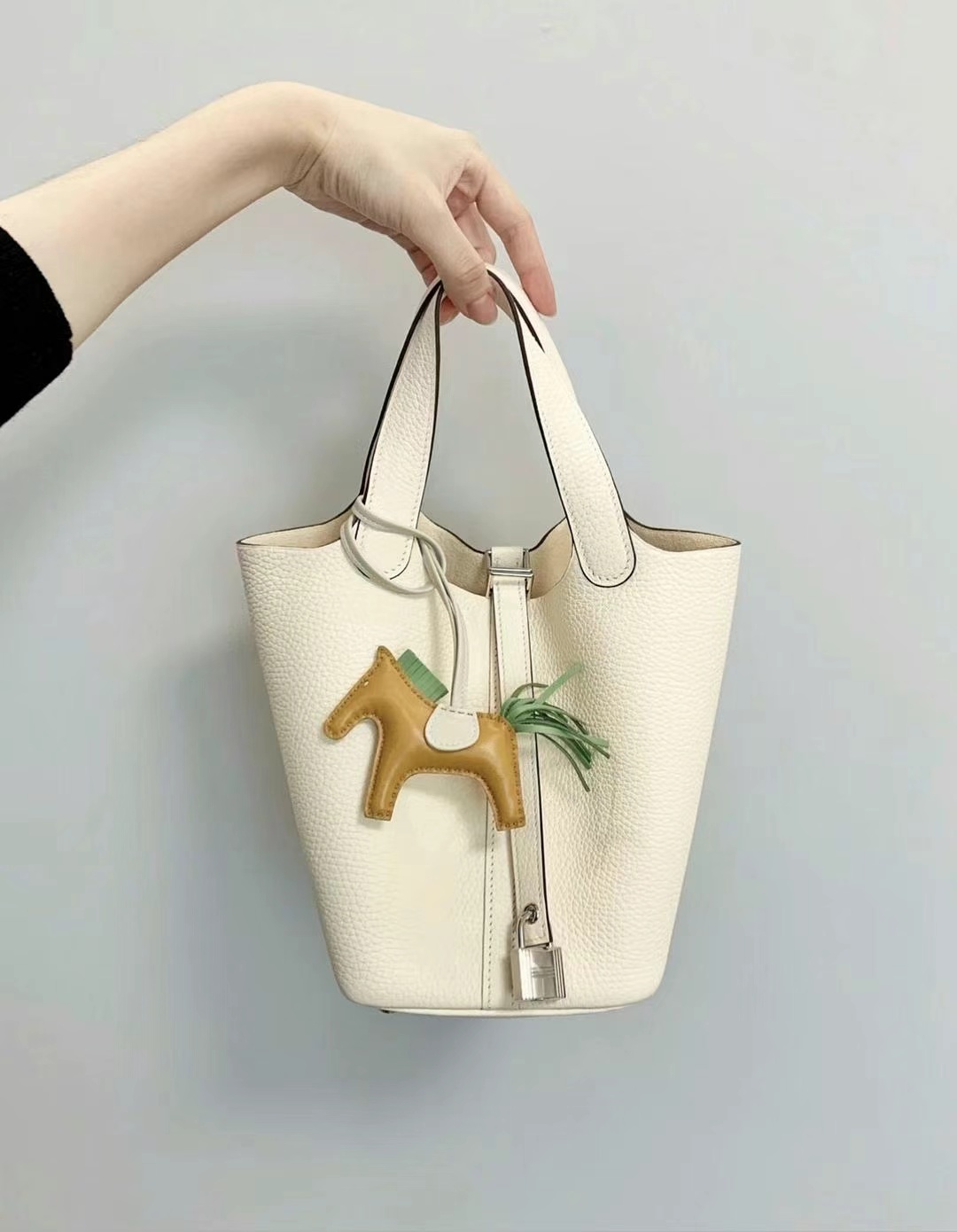 Hermes Market Basket 18 Cream White63440371651587112