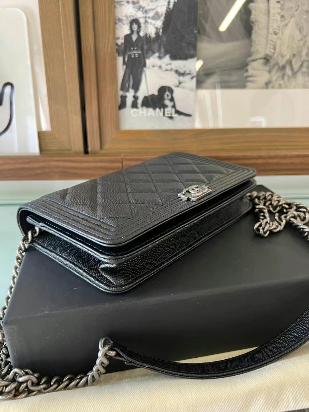 Chanel Leyboy WOC Black Crinkled Calfskin63440367180417111