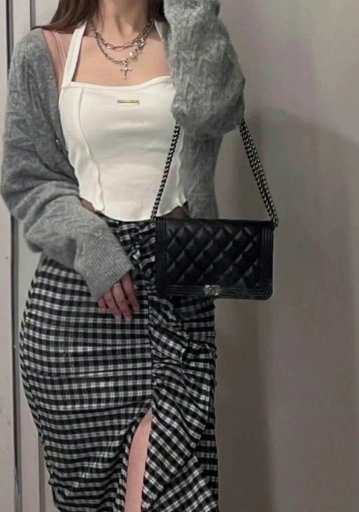 شانيل لوبيوي WOC جلد بقري أسود بنسيج اللوتشي63440362263426112