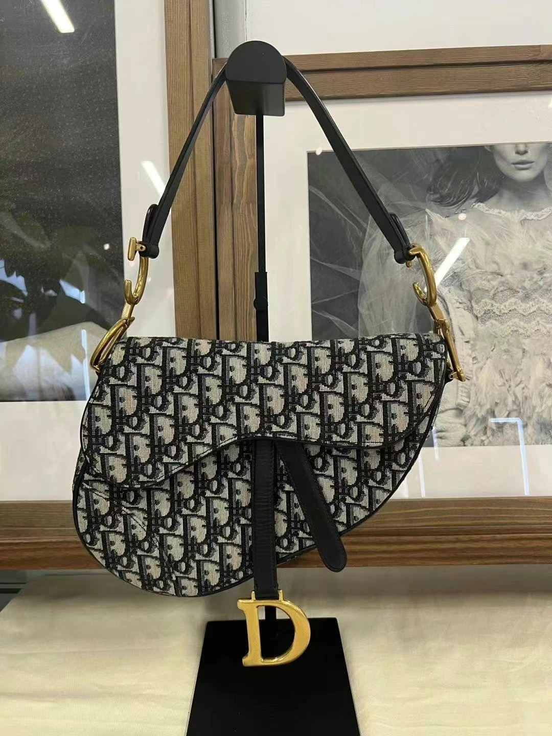 二手 95新Dior 中号马鞍包 无肩带款63440355827457111