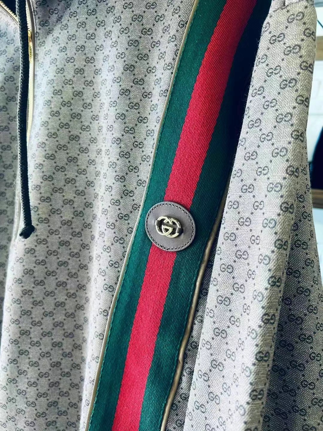 Gucci 22秋冬 迷你GG针织兜帽卫衣  M码63440326770562111