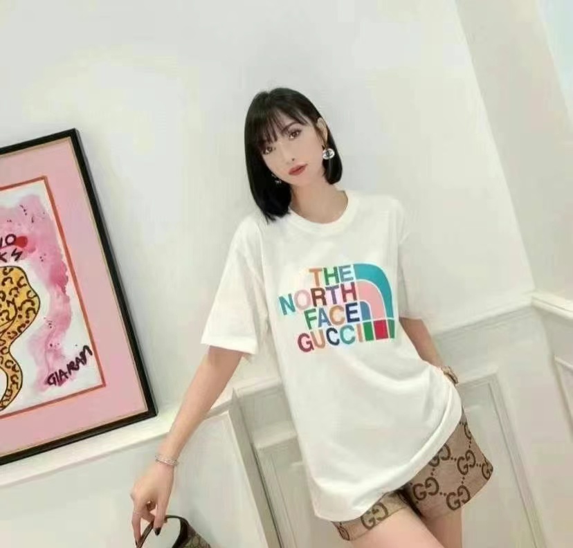 Gucci white The North Face short-sleeve unisex size L63440316030594112