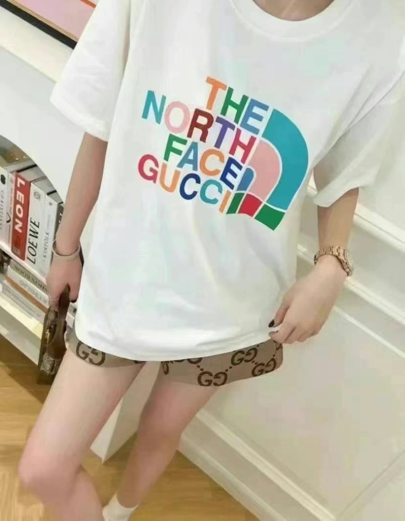 Gucci white The North Face short-sleeve unisex size L63440316030594113
