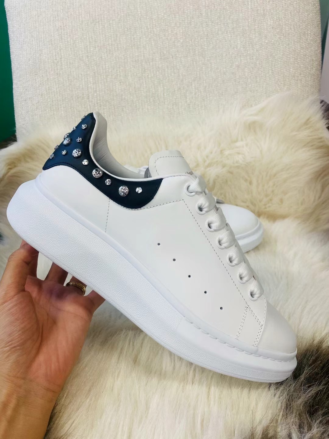 McQueen white shoes size 42.563440302637954111