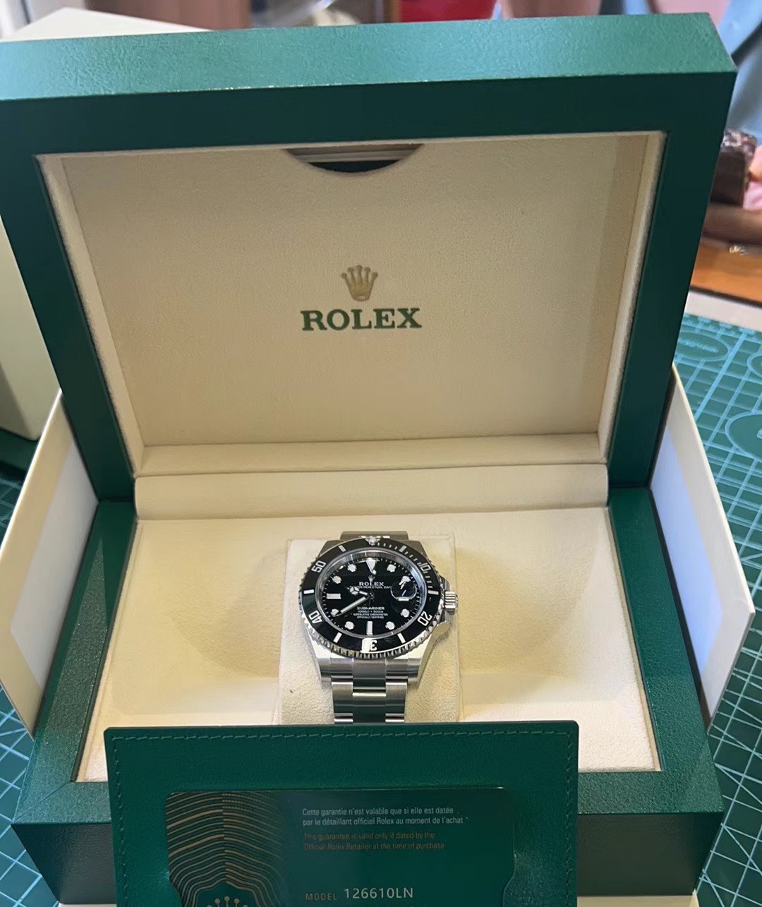 Rolex 126610 Black Submariner, fresh April card63440249848067110