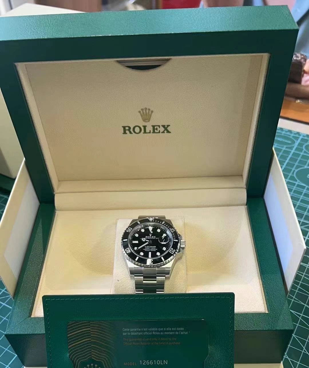 Rolex 126610 Black Submariner April Dubai Card63440225523970110