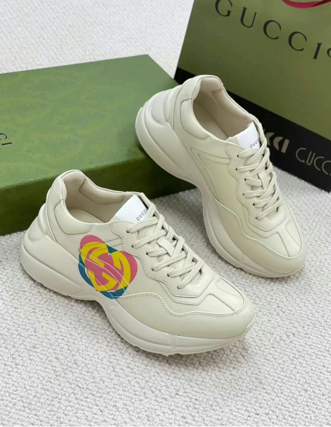 Gucci heart logo dad shoes size 36.563440219473410111