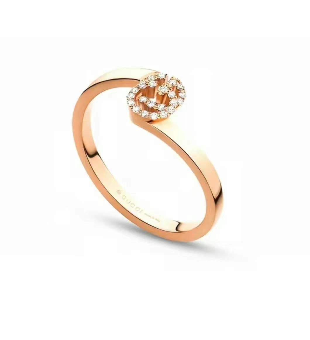 Gucci 18K Gold + Diamond Ring, Size 1363440166501889111