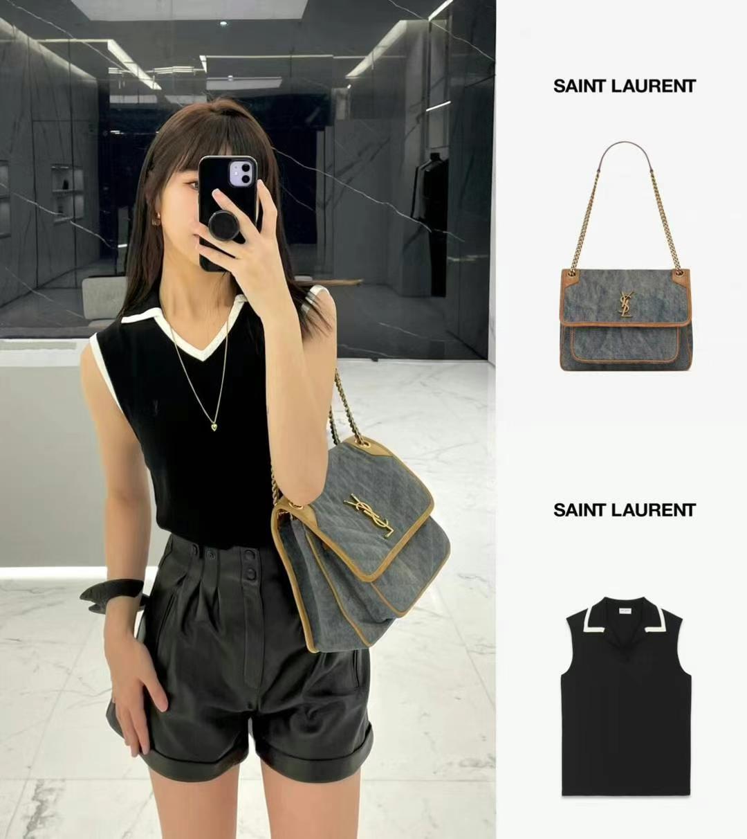Saint Laurent Niki Medium Jeans63440163744513111