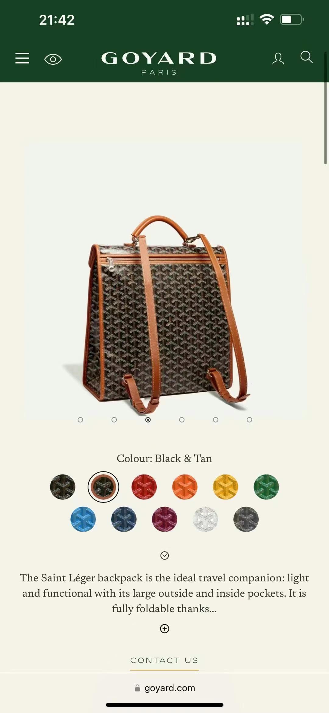 Used Goyard backpack, 98% new63440153967618111