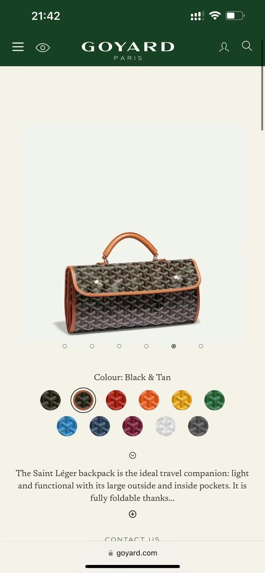 Used Goyard backpack, 98% new63440153967618112