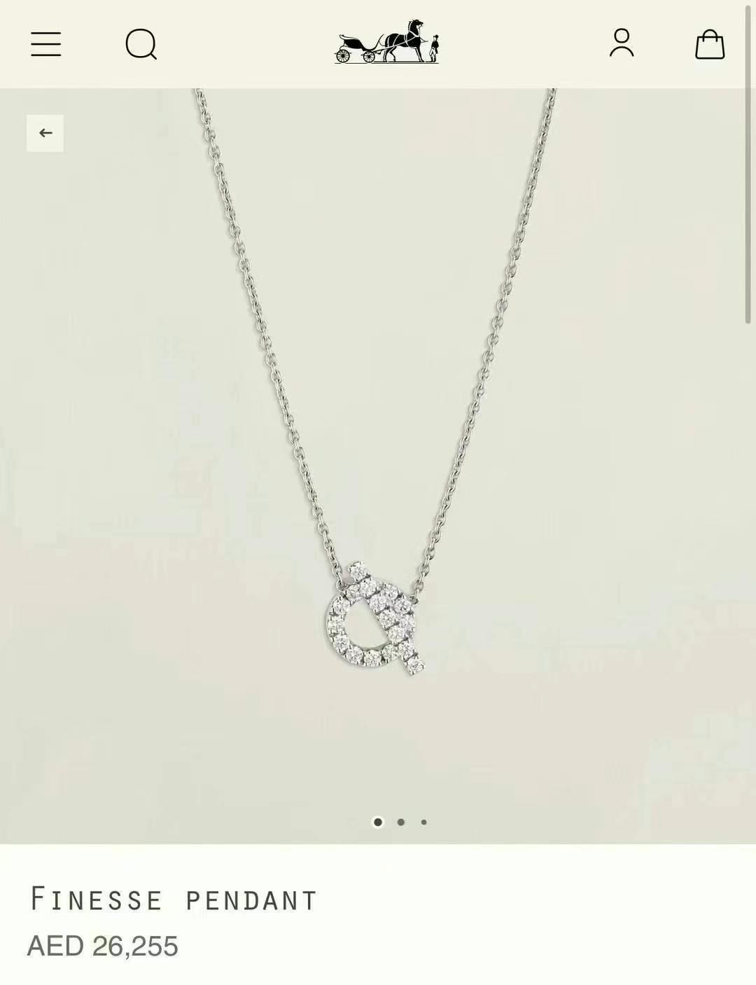 Hermès, fully diamond-encrusted, Little Q necklace63440127045123110