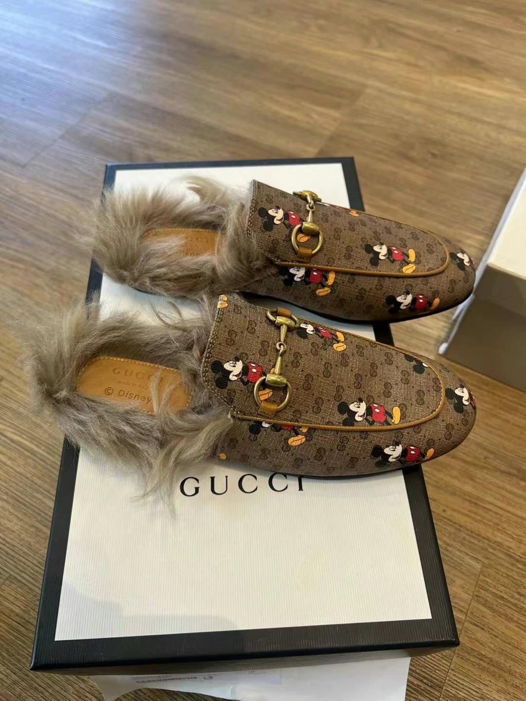 Gucci Disney collaboration, furry slippers, size 36, runs small63440051705475111
