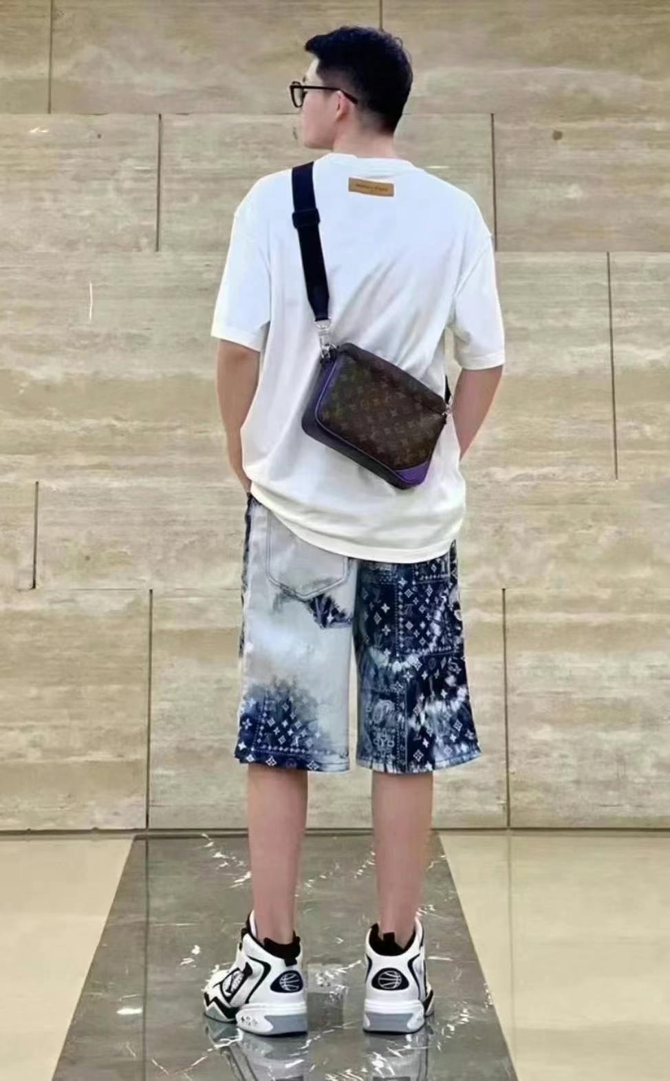 LV denim shorts size 3063440047644930112
