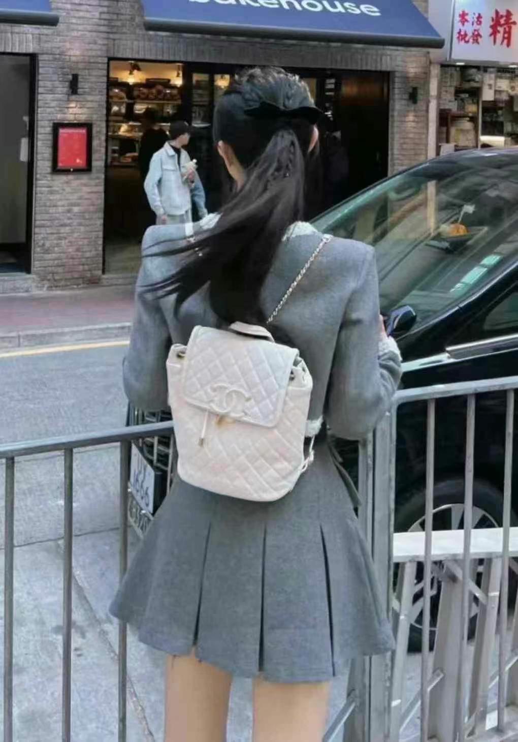 Chanel, leather backpack with textured calfskin63439991617923113
