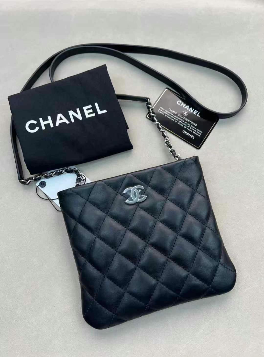 Chanel Employee Benefits Black and Silver Crossbody Bag63439971958529111