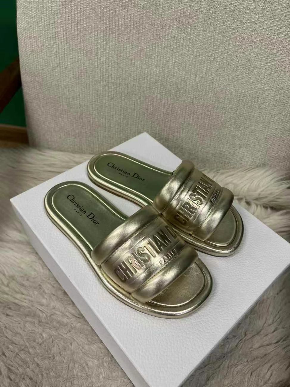 Dior slippers size 35.5, slightly large63439926635265111