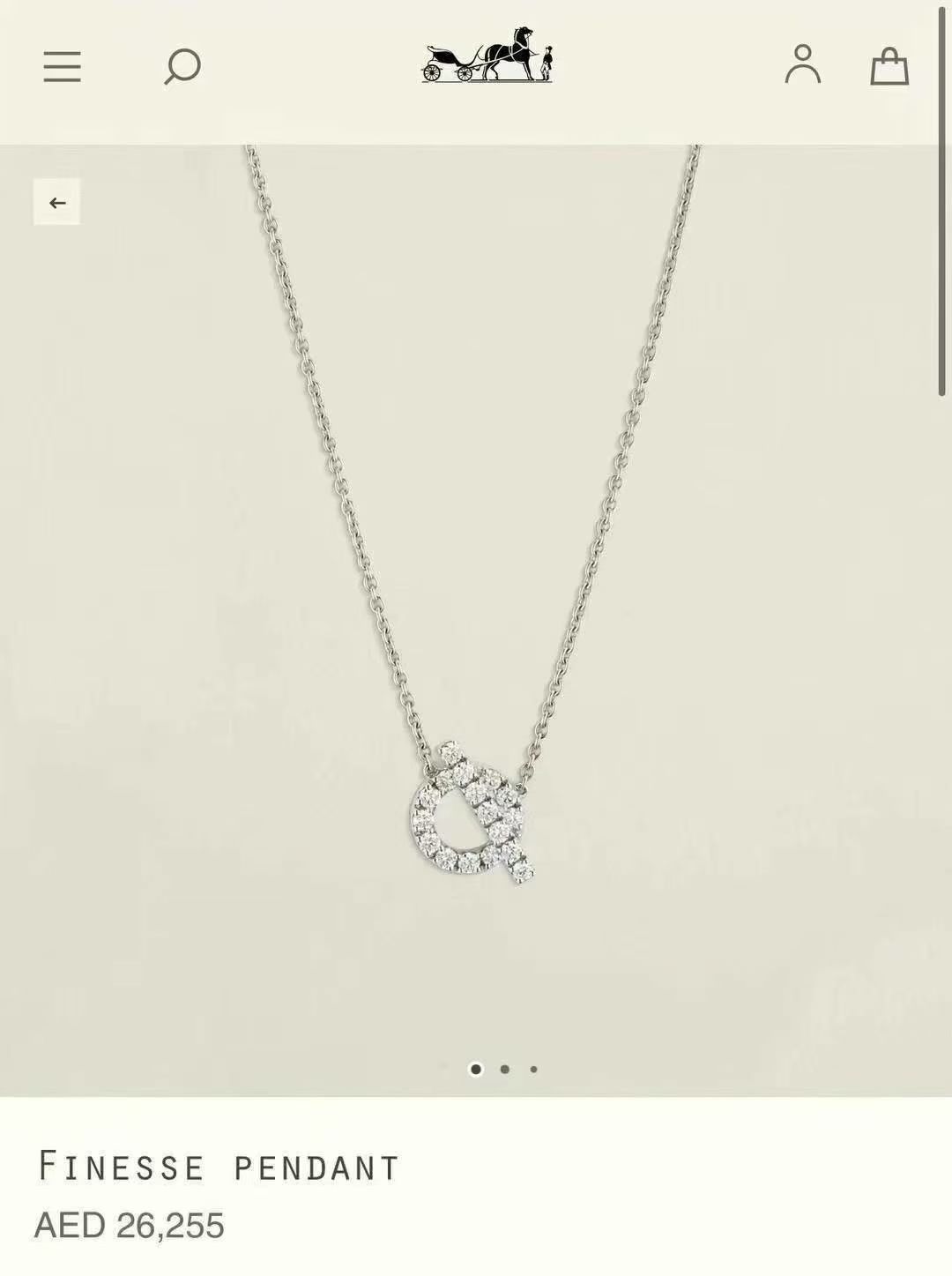 Hermès Full Diamond Small Q Necklace63439908027138114
