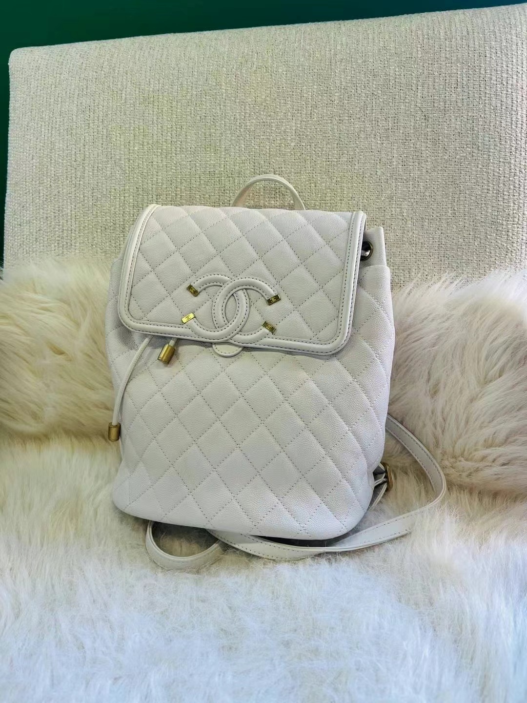 Chanel, Crinkled Calfskin, Backpack7 Chanel, Crinkled Calfskin, Backpack63440296388226117