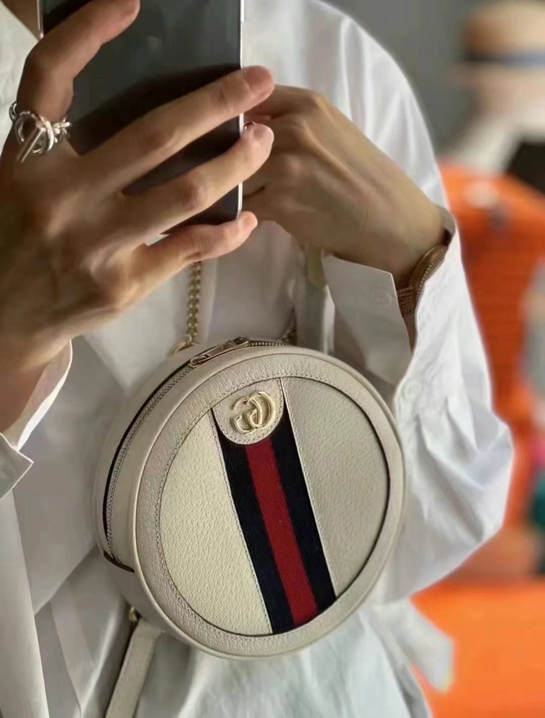 Gucci round pancake backpack11 Gucci round pancake backpack634402757059861111