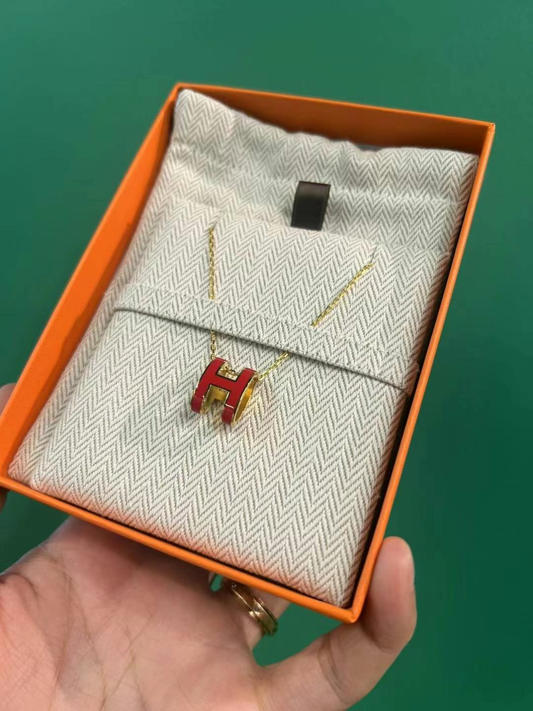 Hermes Pop H Necklace Red26 Hermes Pop H Necklace Red634401676259871126