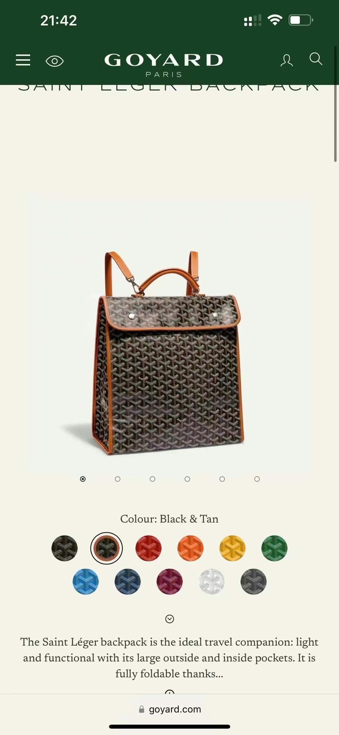 Used Goyard backpack, 98% new19 Used Goyard backpack, 98% new634401539676181119
